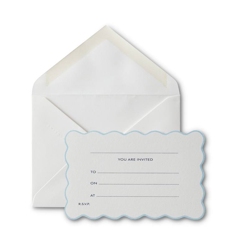 'You are invited' Scalloped Open Invitations