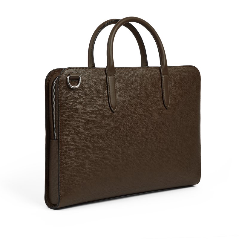 Ultra Slim Briefcase with Zip Front in Ludlow
