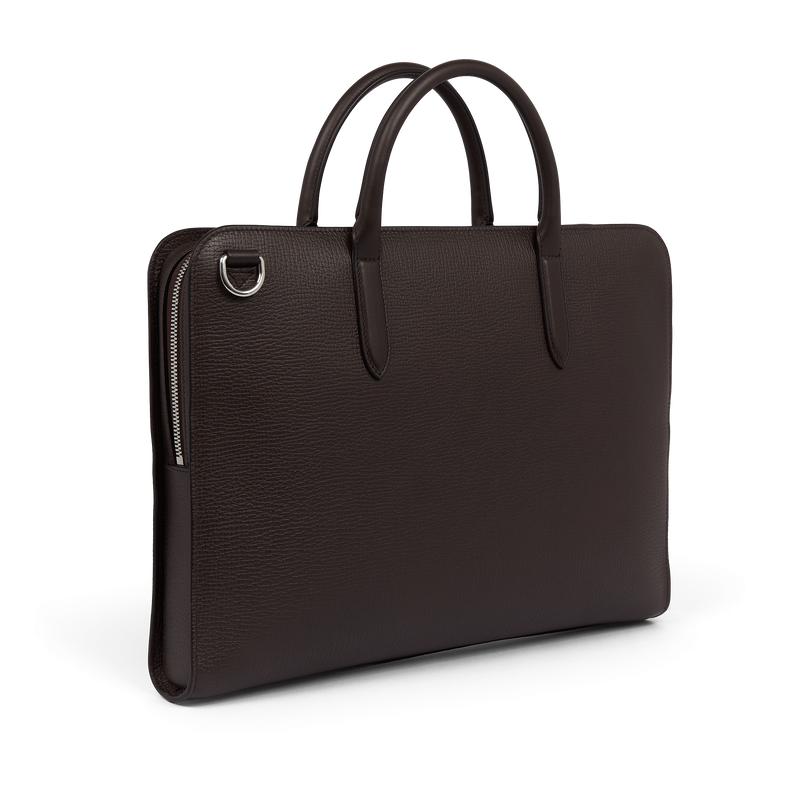 Smythson Ultra Slim Briefcase with Zip Front in Ludlow