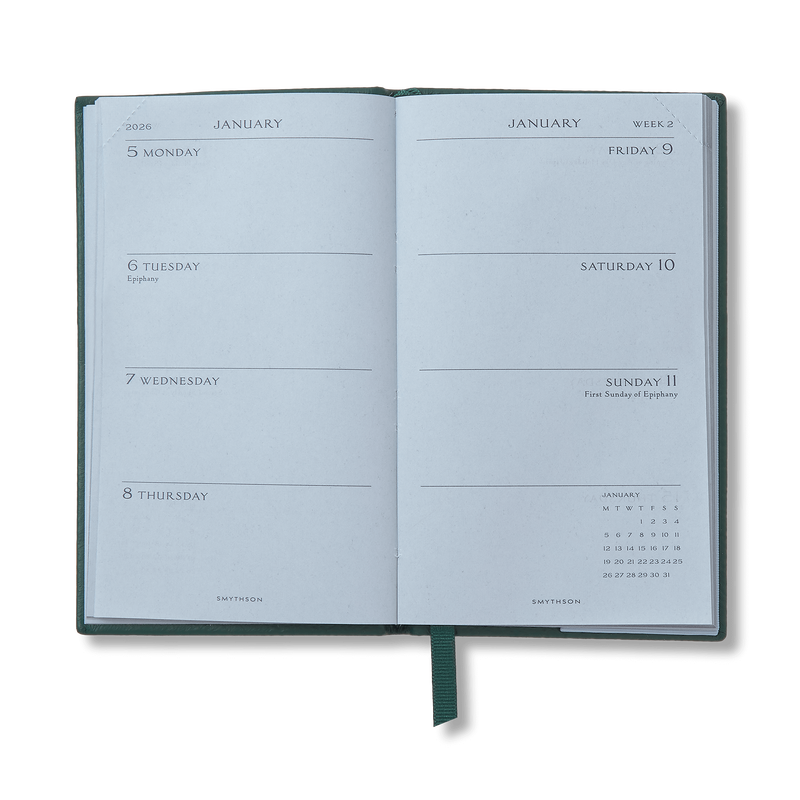 Smythson 2026 Panama Weekly Agenda with Pocket 