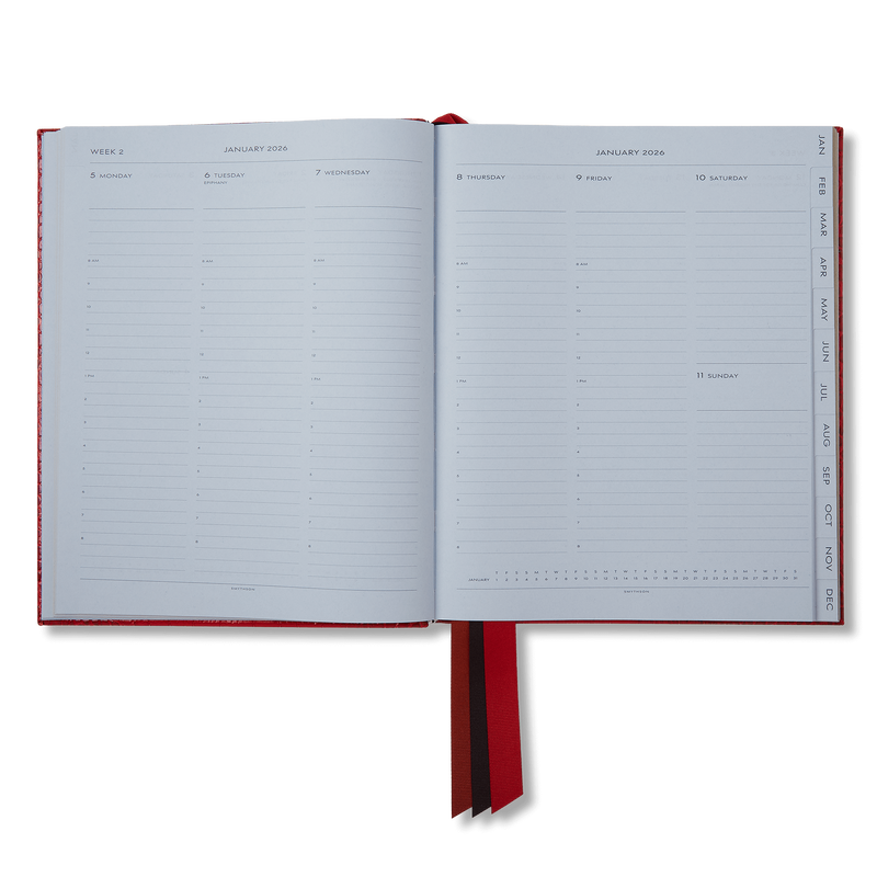 Smythson 2026 Portobello Weekly Vertical Diary in Mara