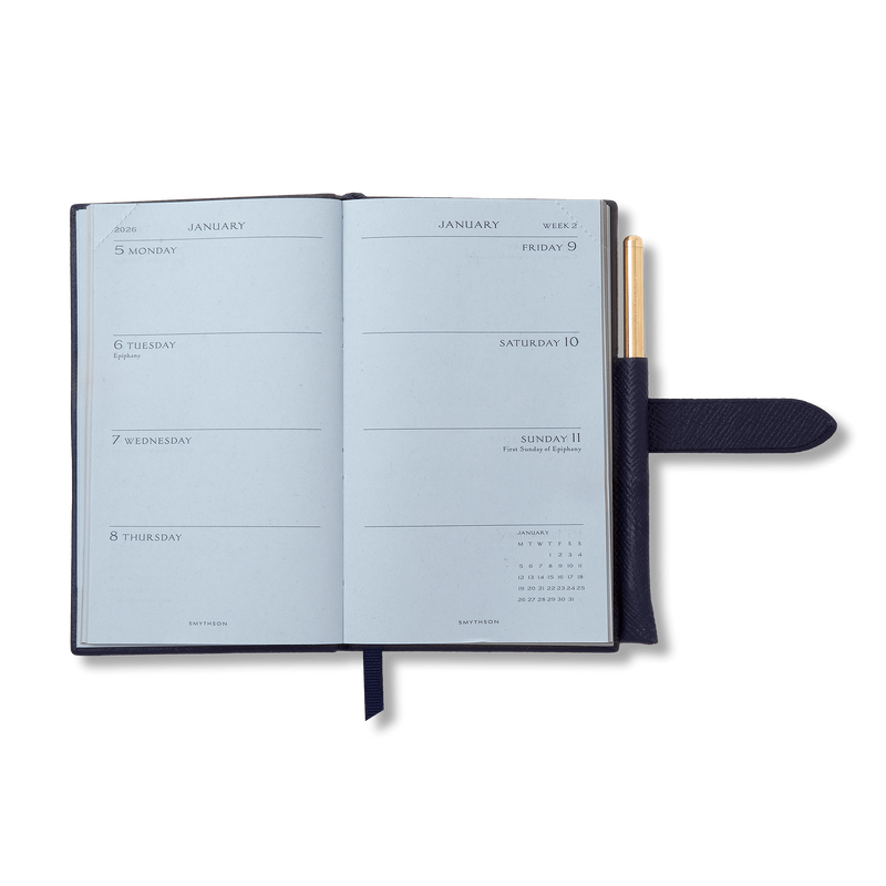 Smythson 2026 Panama Weekly Diary with Pencil