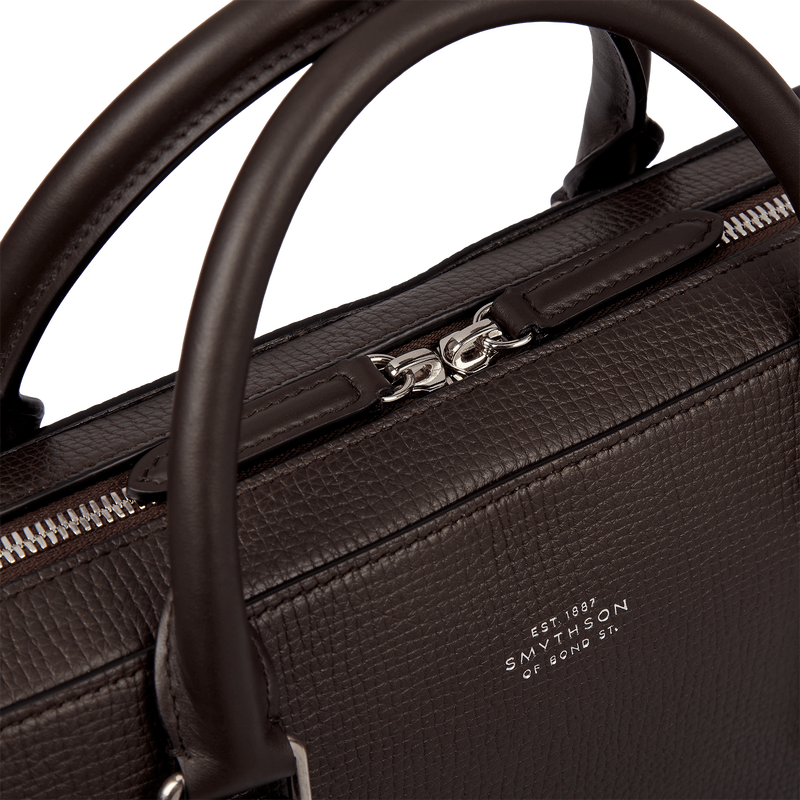 Smythson Slim Briefcase with Zip Front in Ludlow