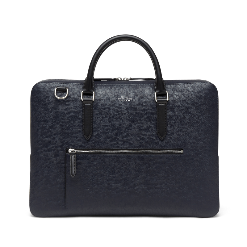Slim Briefcase with Zip Front in Ludlow