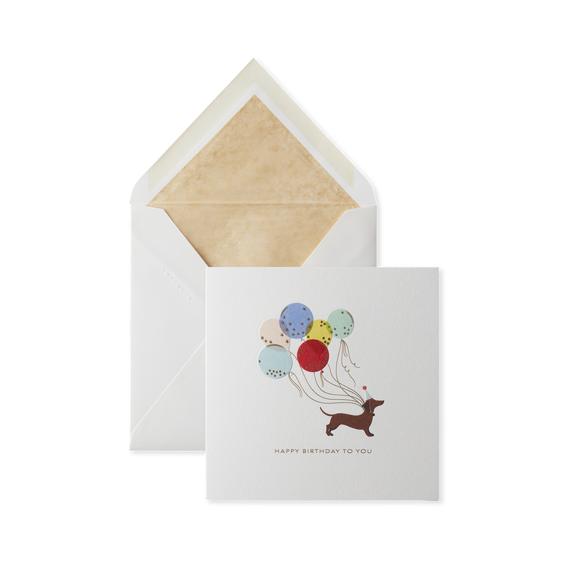 Birthday Dog Balloons Card
