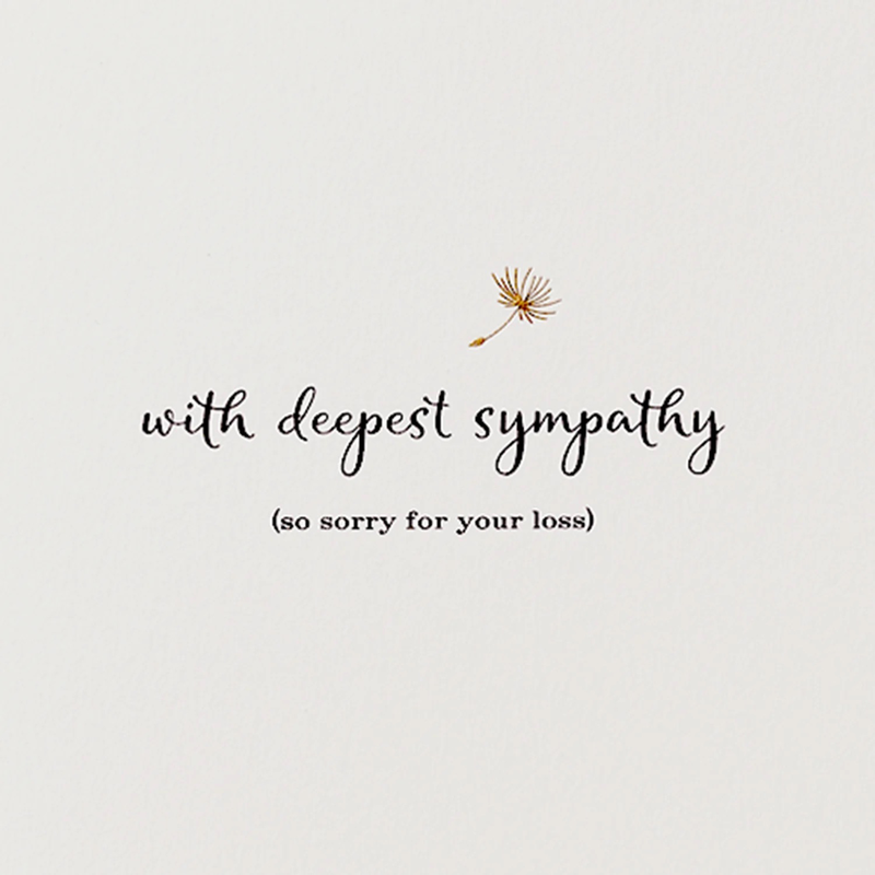 With Deepest Sympathy Card