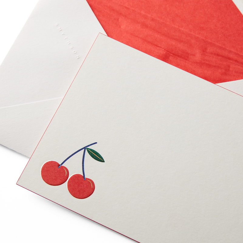 Cherry Motif Correspondence Cards