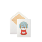 Reindeer Snow Globe Christmas Card