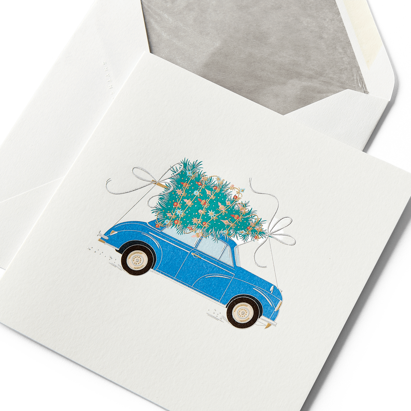 Smythson Set di biglietti natalizi con auto