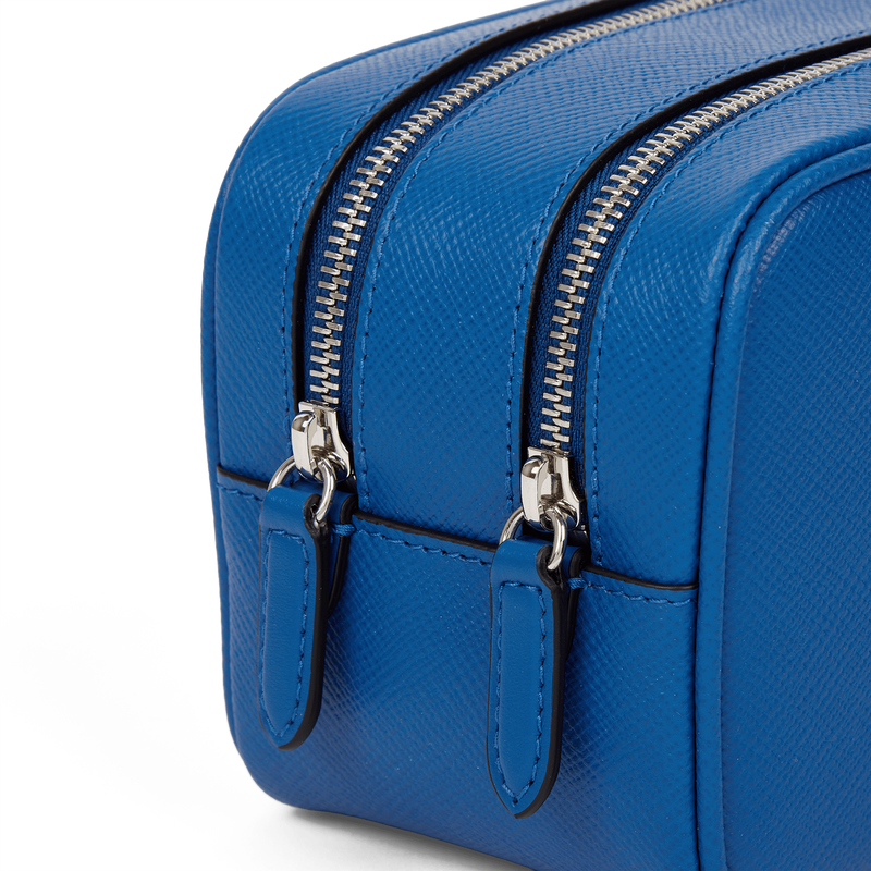 Smythson Washbag with Double Zip in Panama