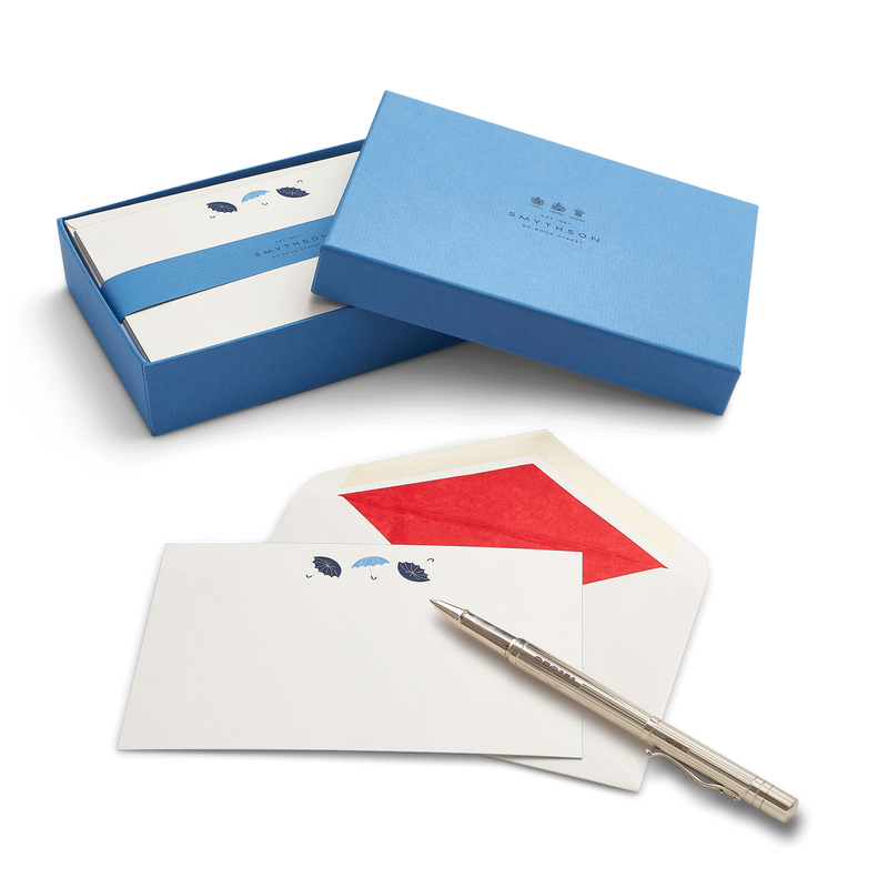 British Umbrellas Motif Correspondence Cards