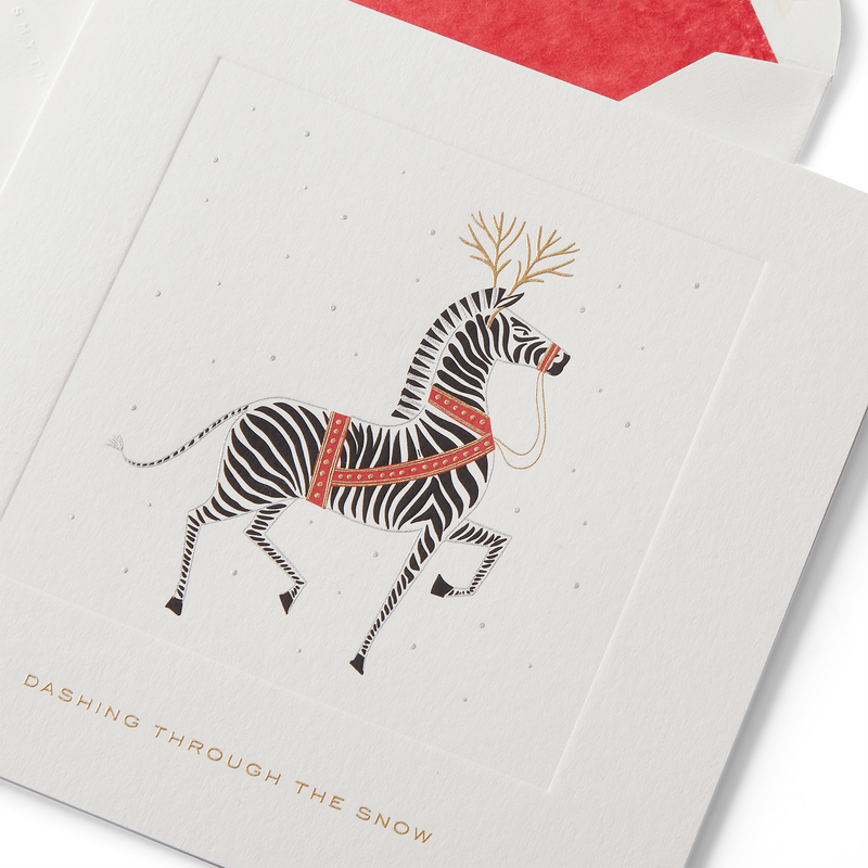 Smythson Zebra Christmas Card Set