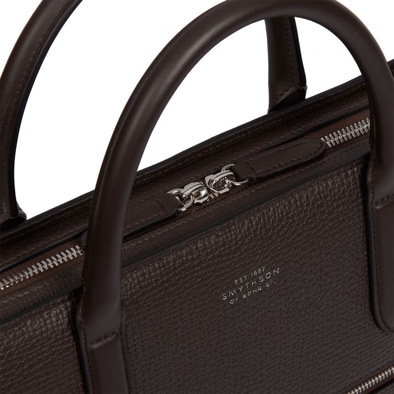 Smythson Ultra Slim Briefcase with Zip Front in Ludlow