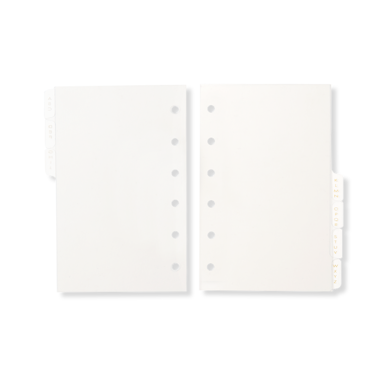 Ricambio indice A-Z per agenda organizer Bijou