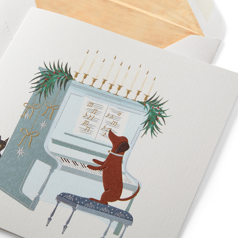 Piano Pets Christmas Card