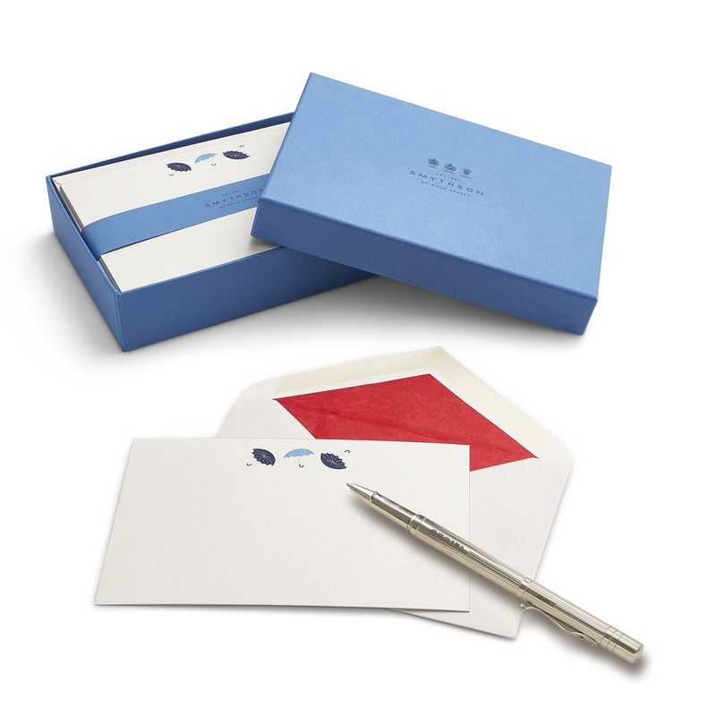 British Umbrellas Motif Correspondence Cards