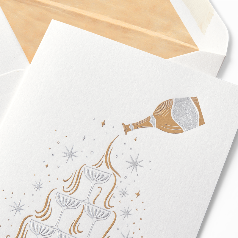 Smythson Champagne Christmas Card Set