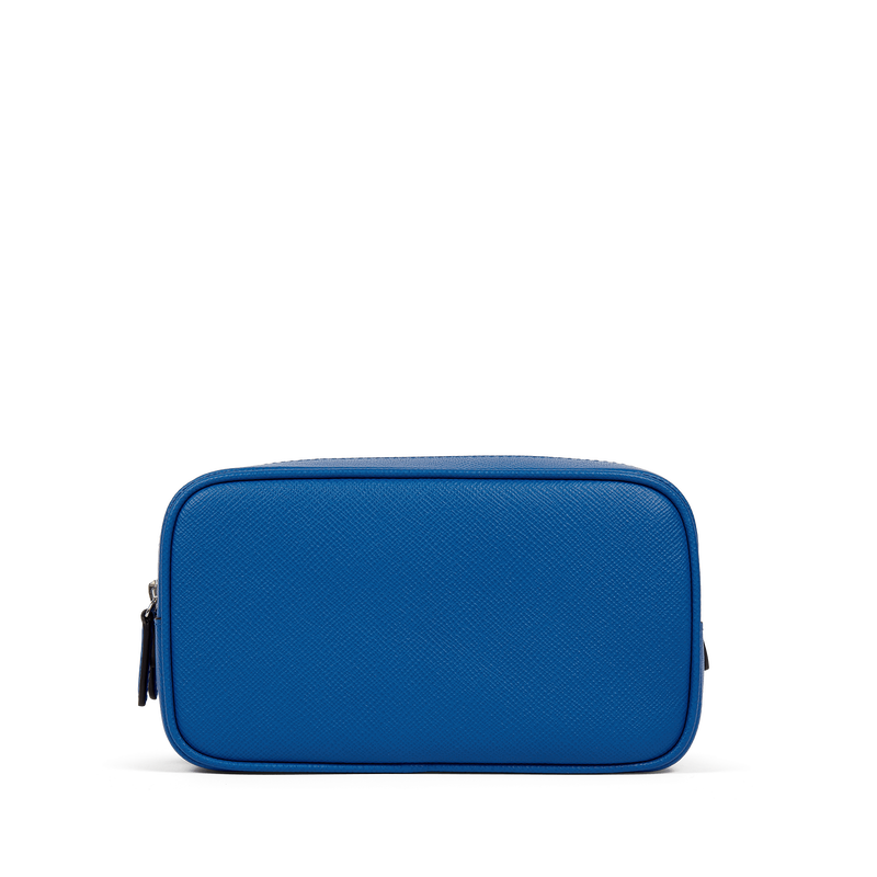 Smythson Washbag with Double Zip in Panama