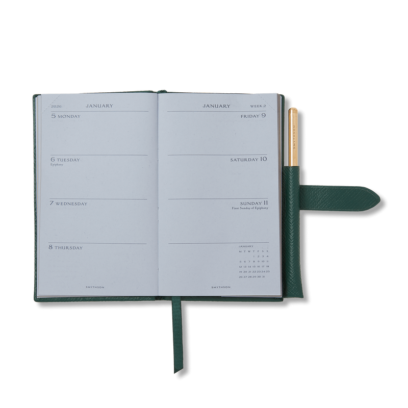 Smythson 2026 Panama Weekly Journal with Pencil 
