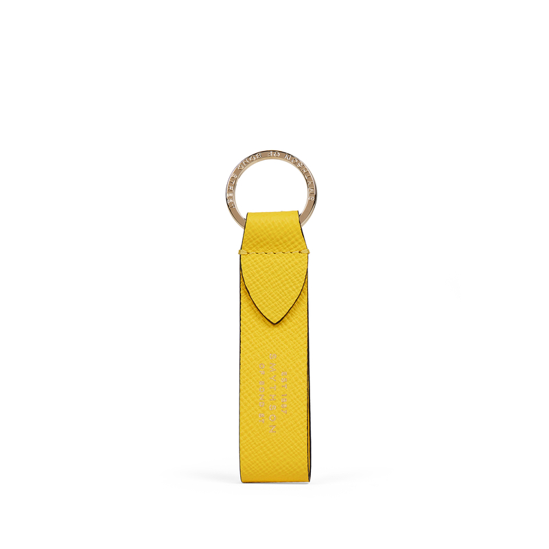 Keyring with Leather Strap in Panama