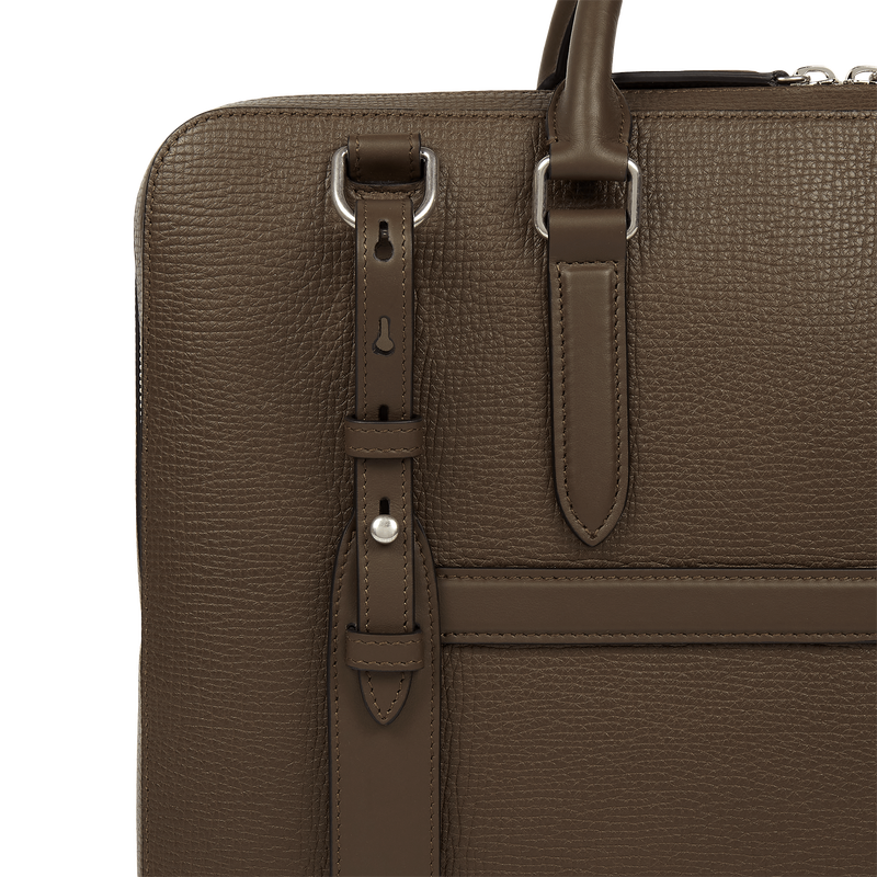 Smythson Large Briefcase with Zip Front in Ludlow