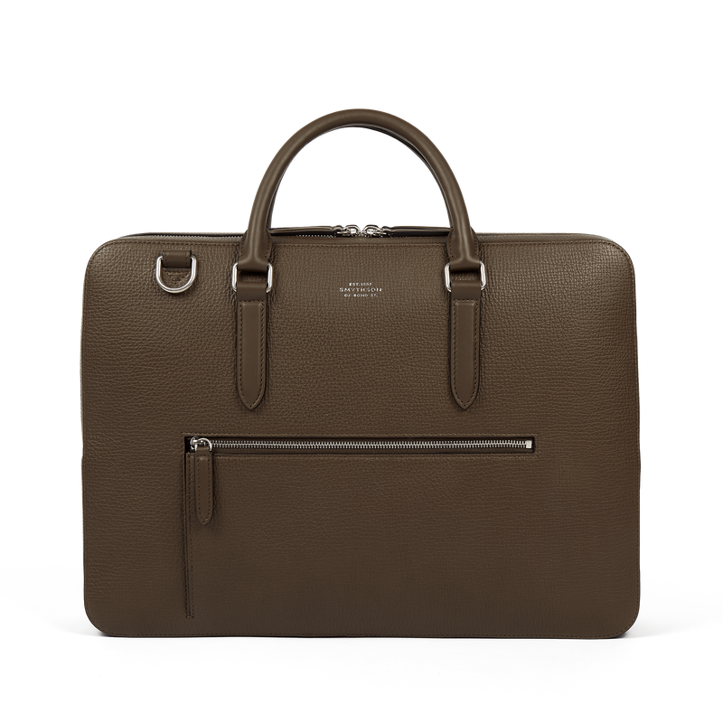 Large Briefcase with Zip Front in Ludlow
