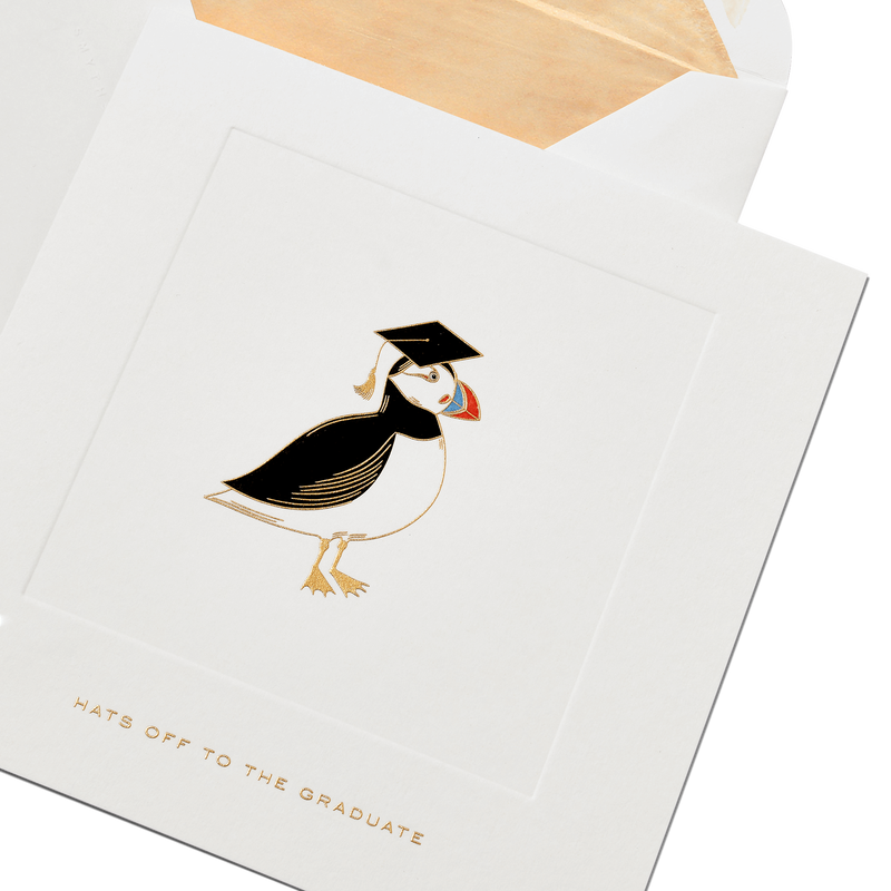 Graduation Puffin Card