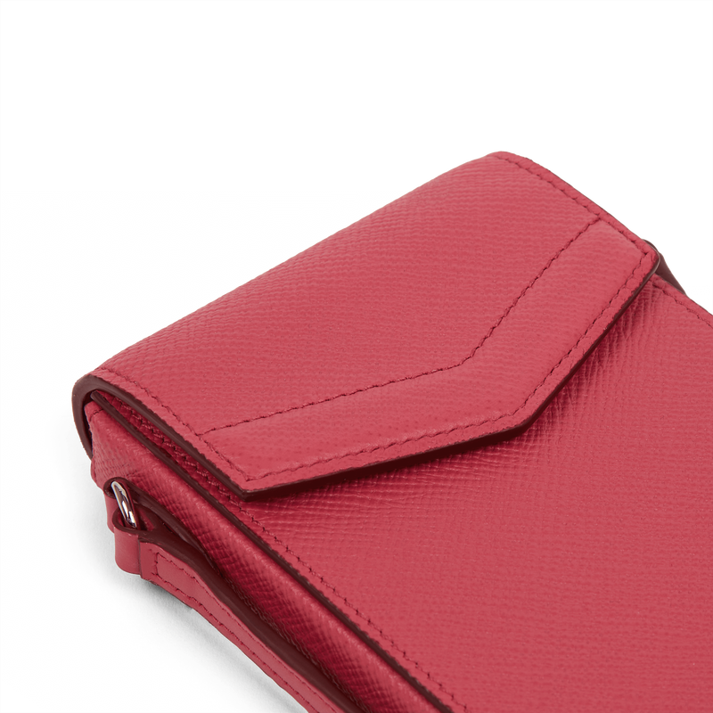 Smythson Envelope Phone Case Crossbody in Panama
