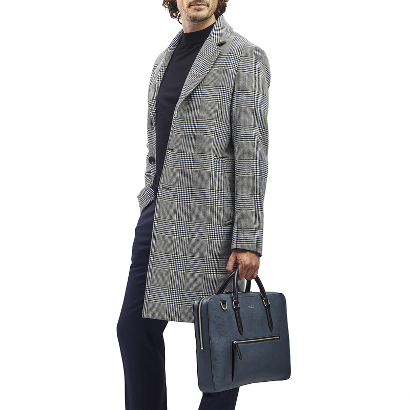 Slim Briefcase with Zip Front in Ludlow