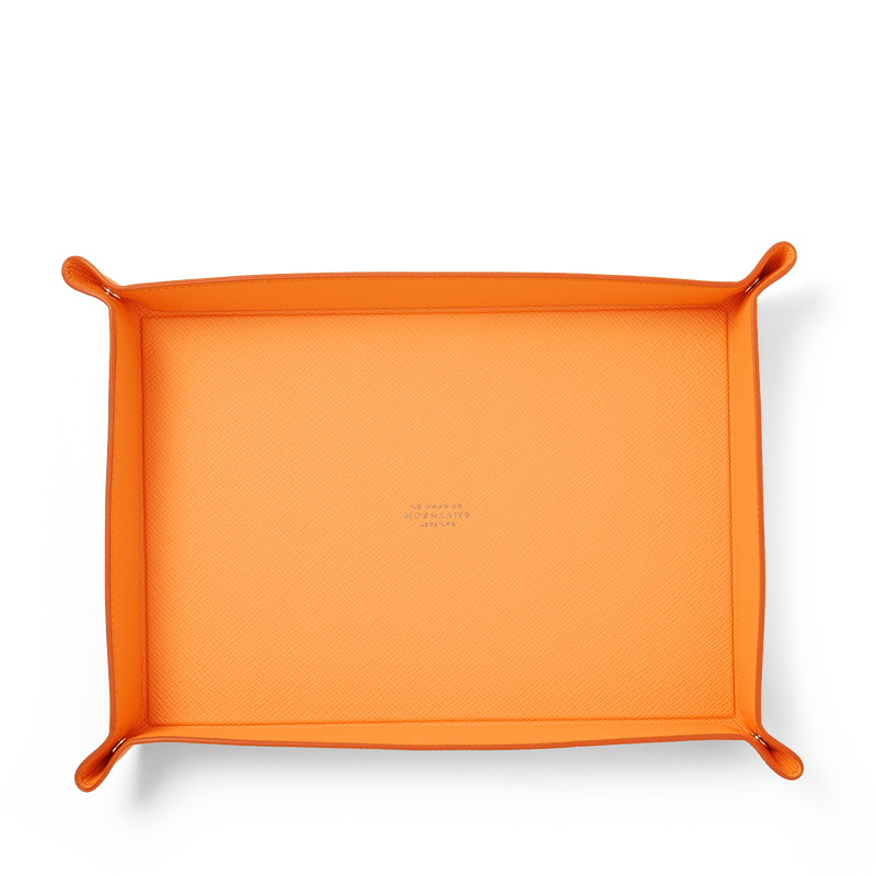 Smythson Large Rectangular Trinket Tray in Panama