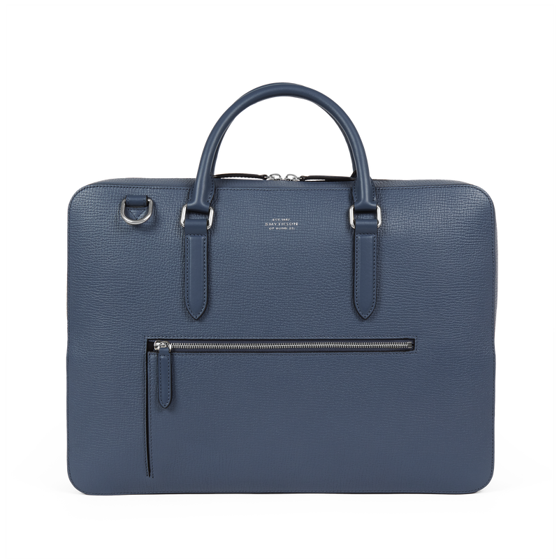 Slim Briefcase with Zip Front in Ludlow