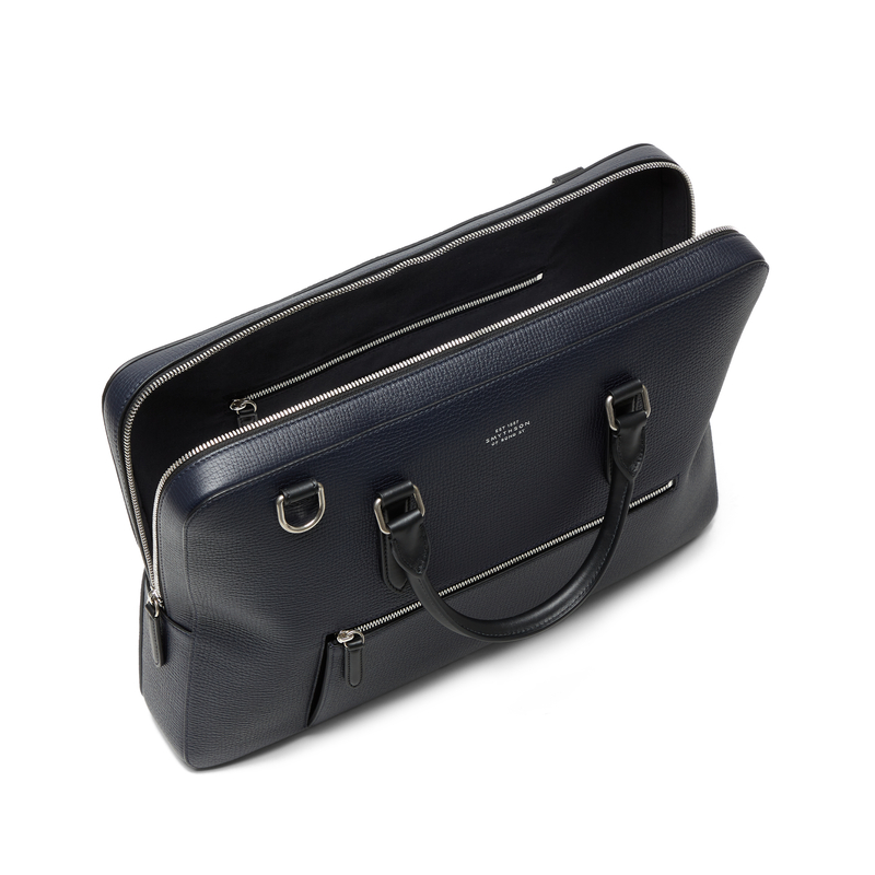 Slim Briefcase with Zip Front in Ludlow