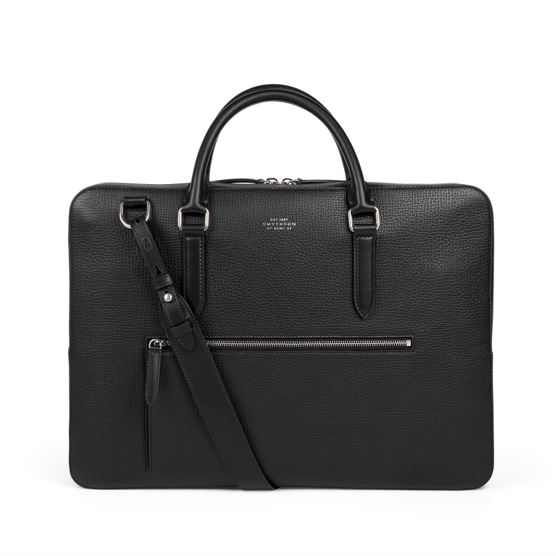 Slim Briefcase with Zip Front in Ludlow