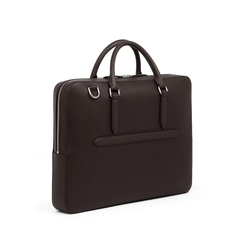 Smythson Slim Briefcase with Zip Front in Ludlow