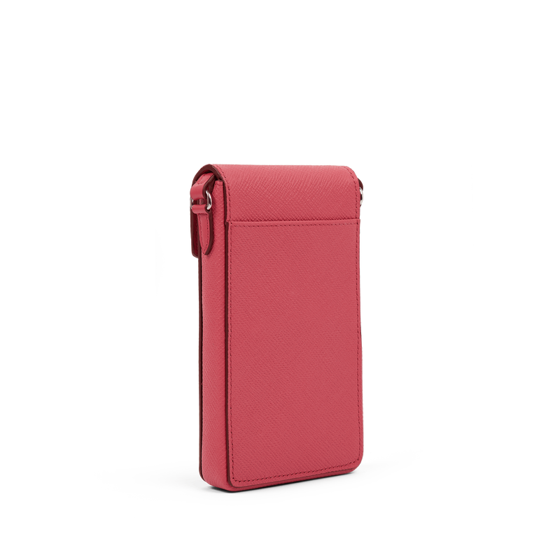 Smythson Envelope Phone Case Crossbody in Panama