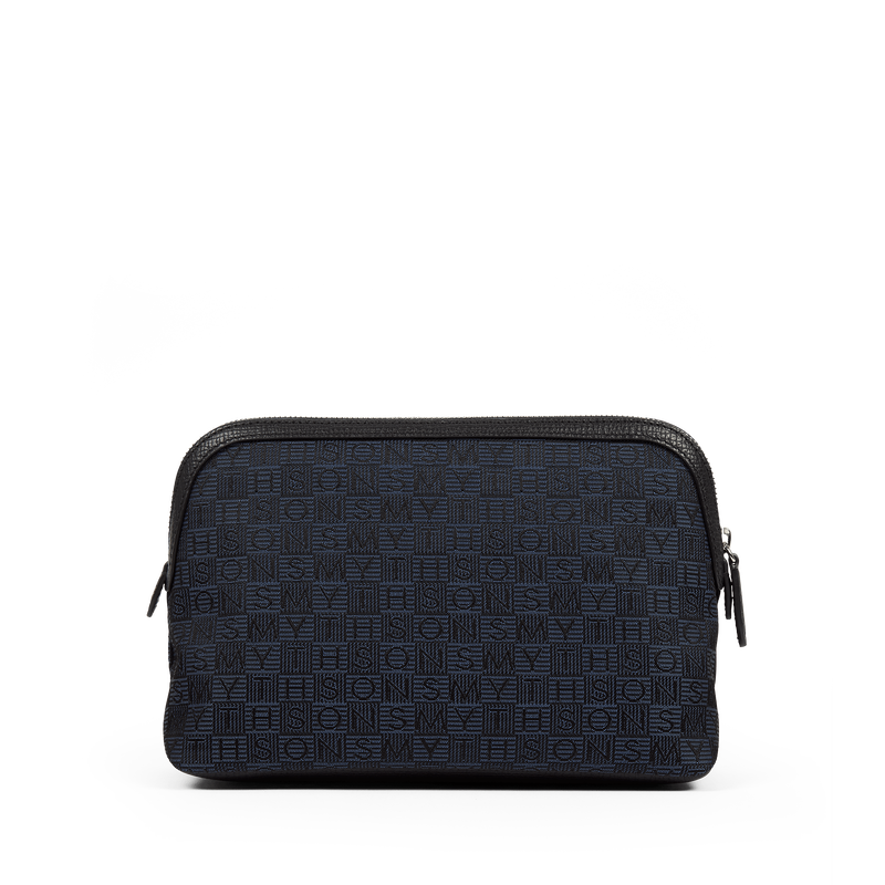 Smythson Reiseetui aus Canvas mit Stempeldesign