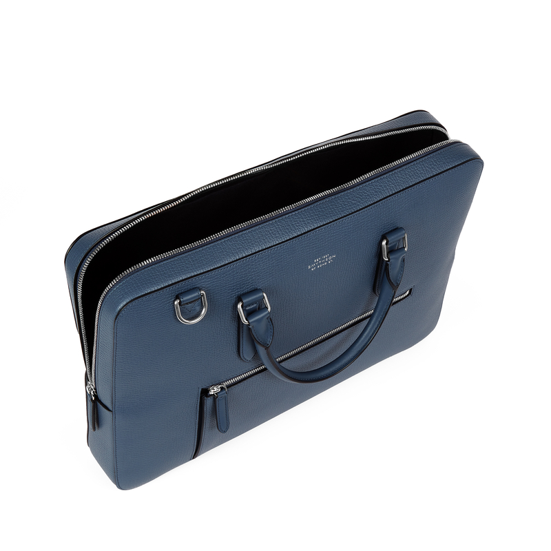 Slim Briefcase with Zip Front in Ludlow