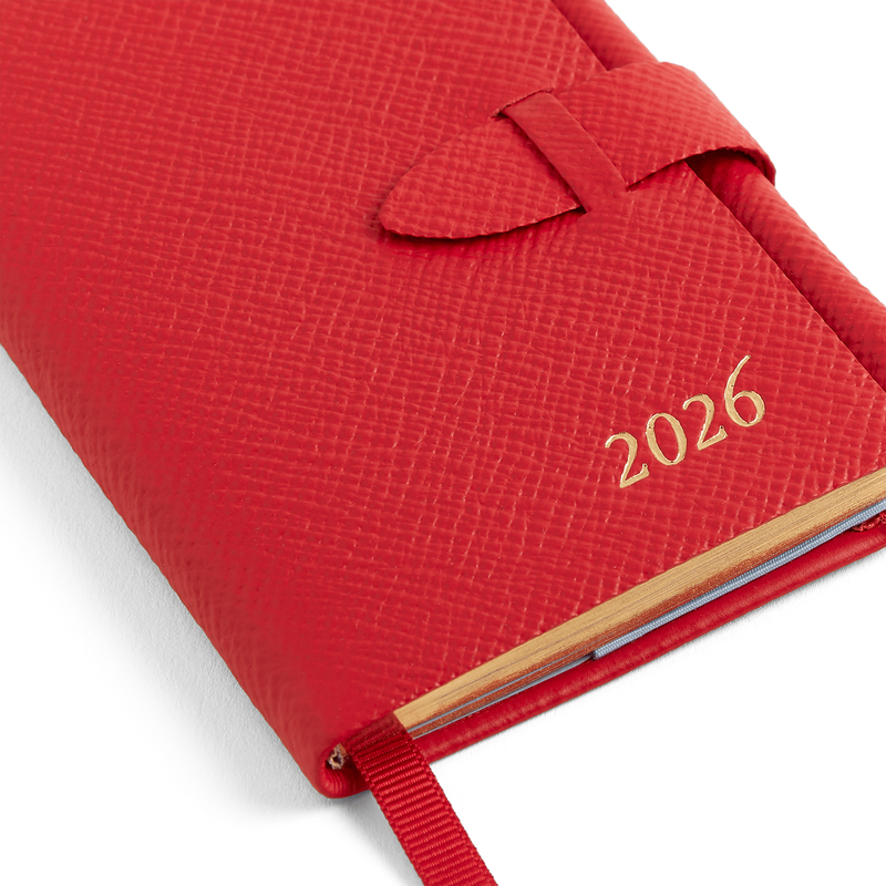 Smythson 2026 Wafer Weekly Diary with Pencil in Panama