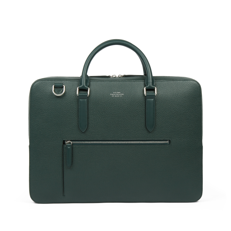 Slim Briefcase with Zip Front in Ludlow