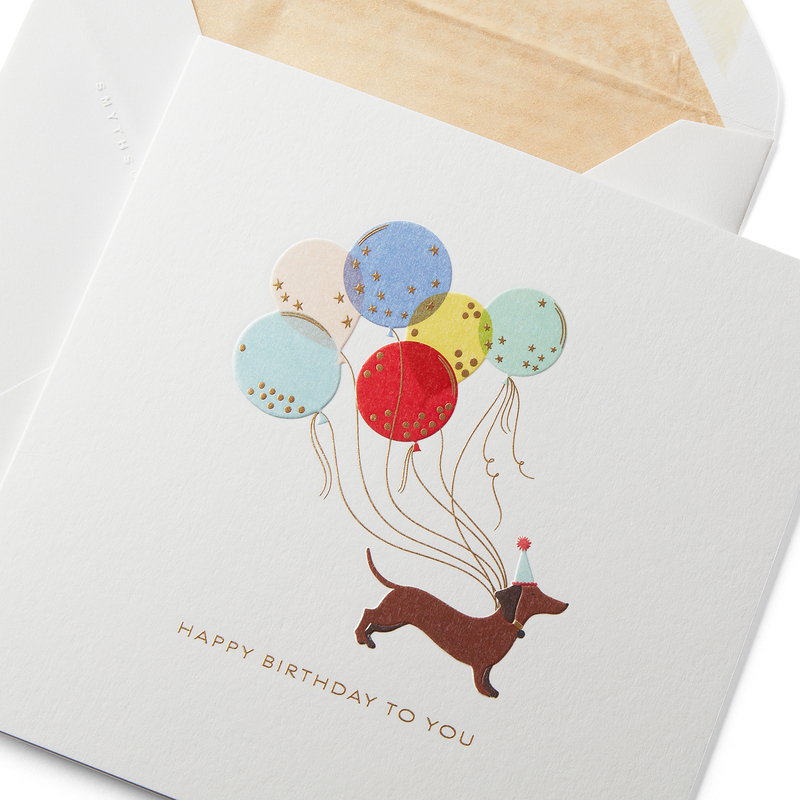 Birthday Dog Balloons Card