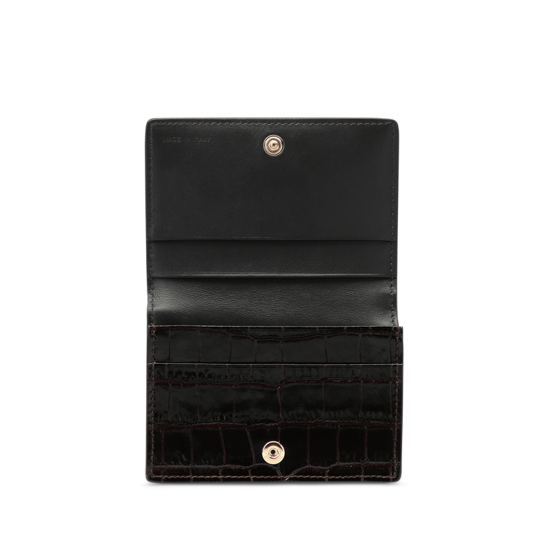 Folded Card Case with Snap Closure in Mara