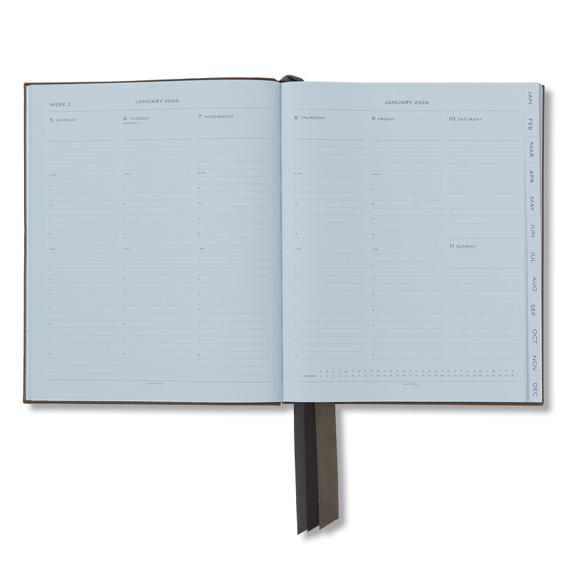 Smythson 2026 Portobello Weekly Vertical Diary in Ludlow