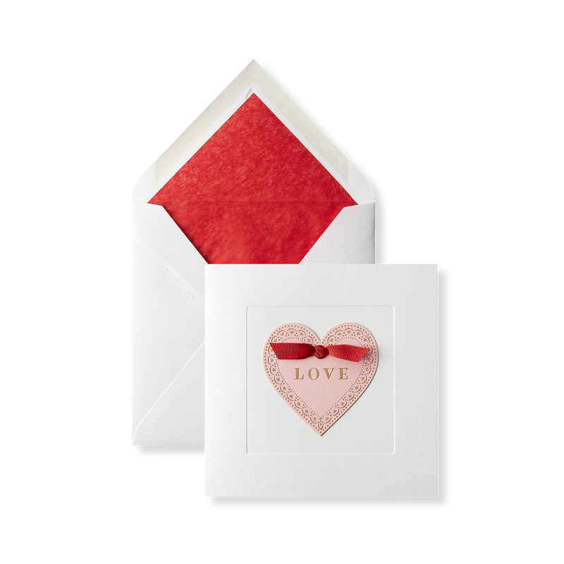 Love Ribbon Heart Card