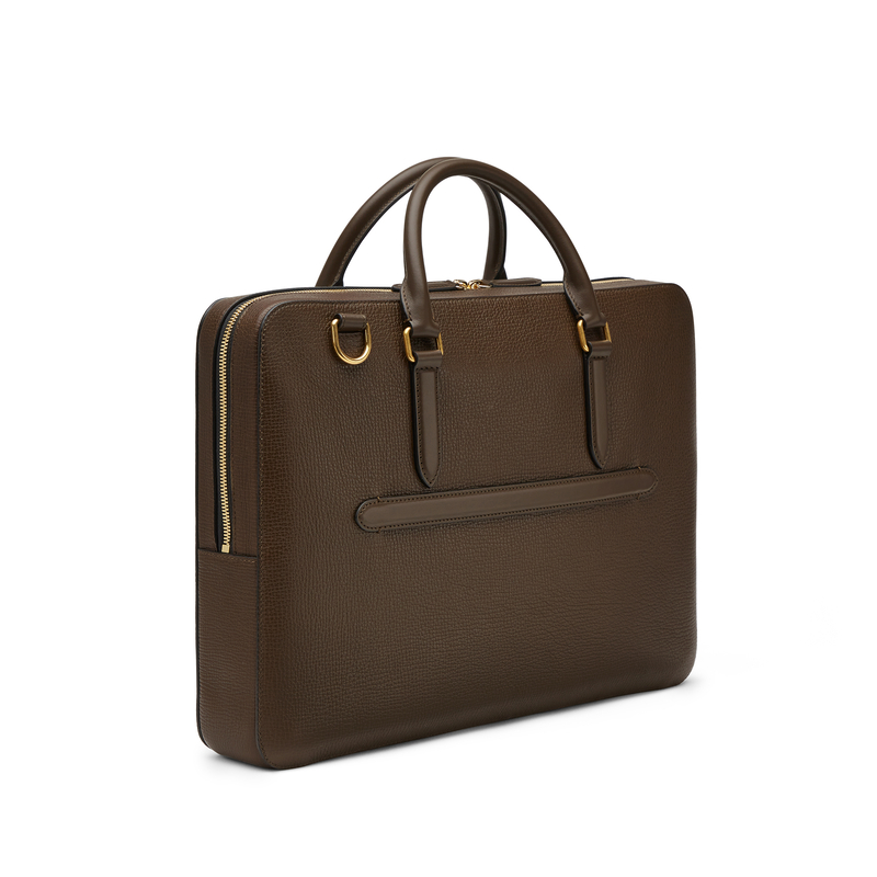 Smythson Ventiquattrore sottile con cerniera frontale in Ludlow