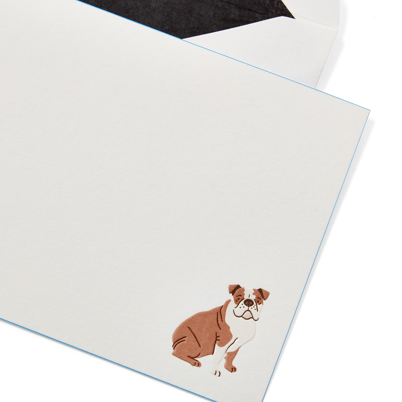 Bulldog Motif Correspondence Cards