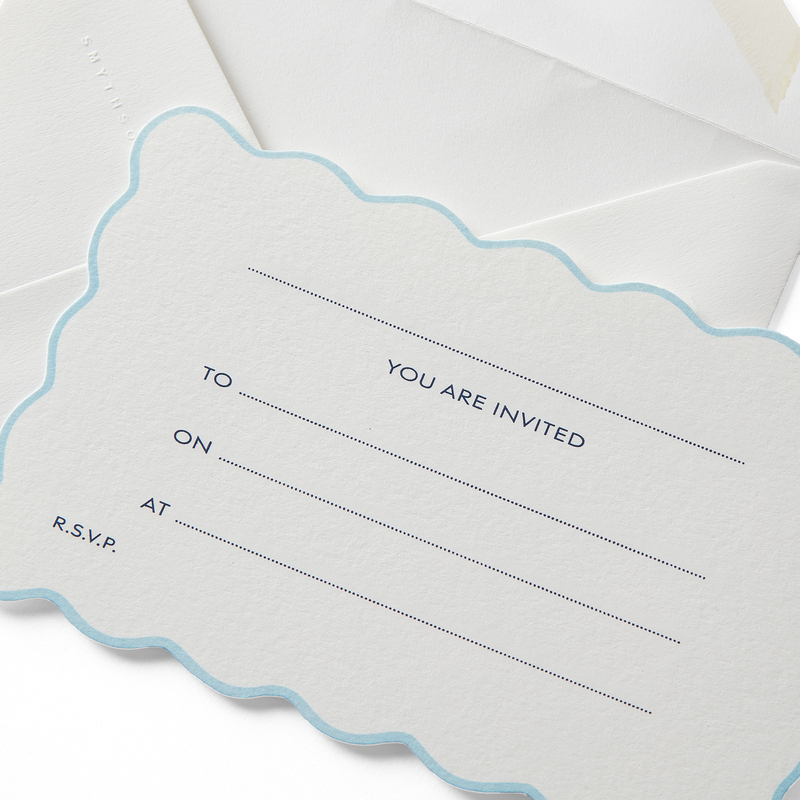 'You are invited' Scalloped Open Invitations