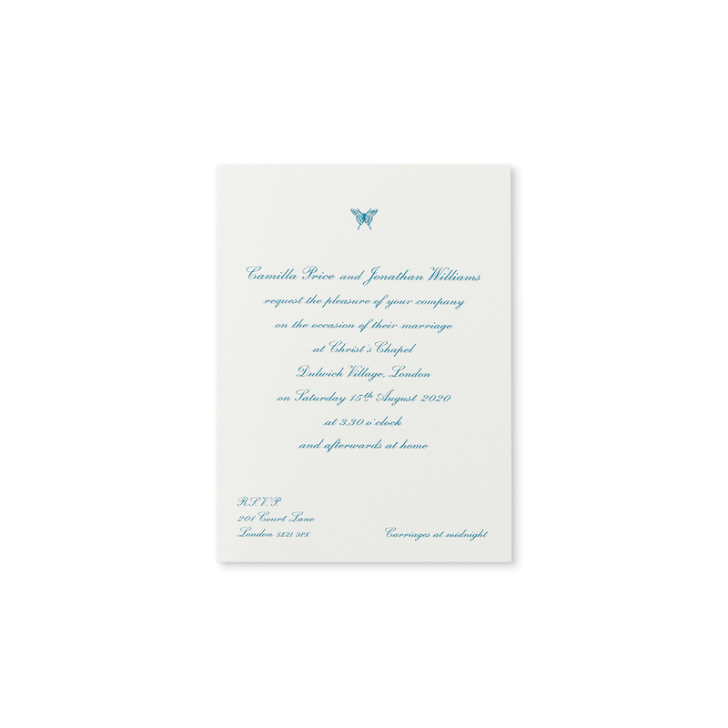 Portrait Folded Wedding Invitation