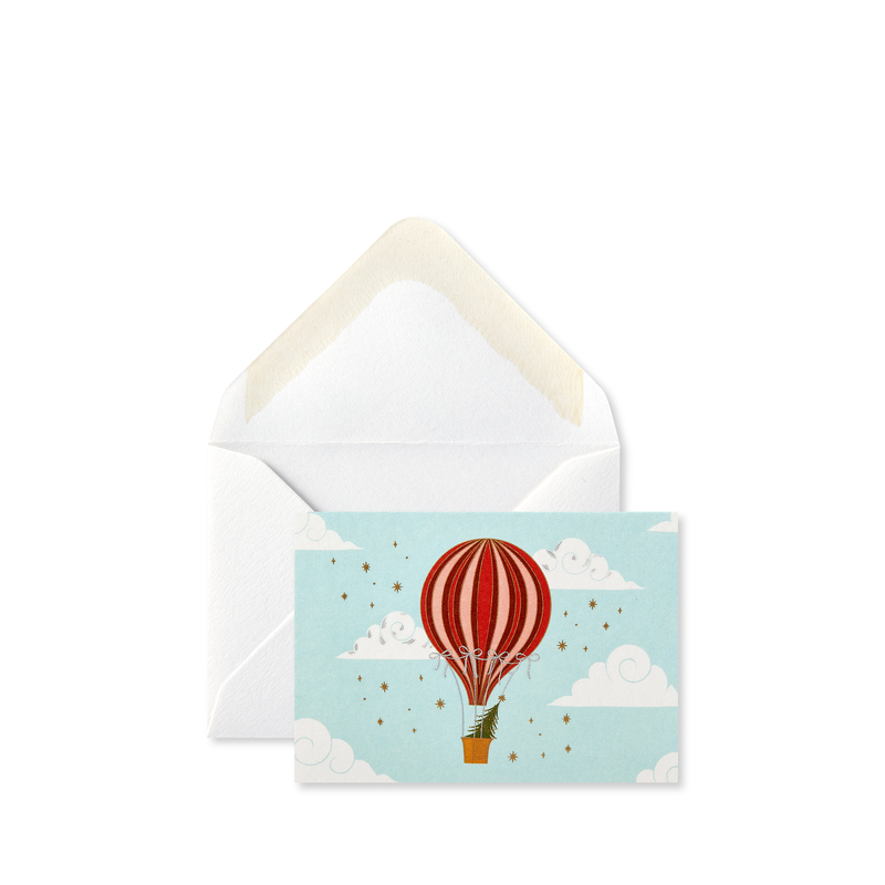 Hot Air Balloon Christmas Gift Card Set