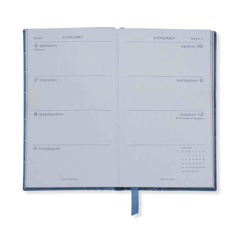 Agenda Panama 2025 con layout settimanale in Mara