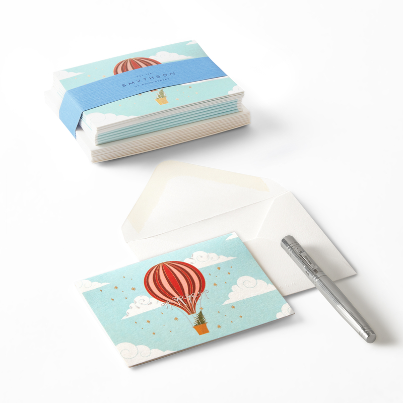 Hot Air Balloon Christmas Gift Card Set